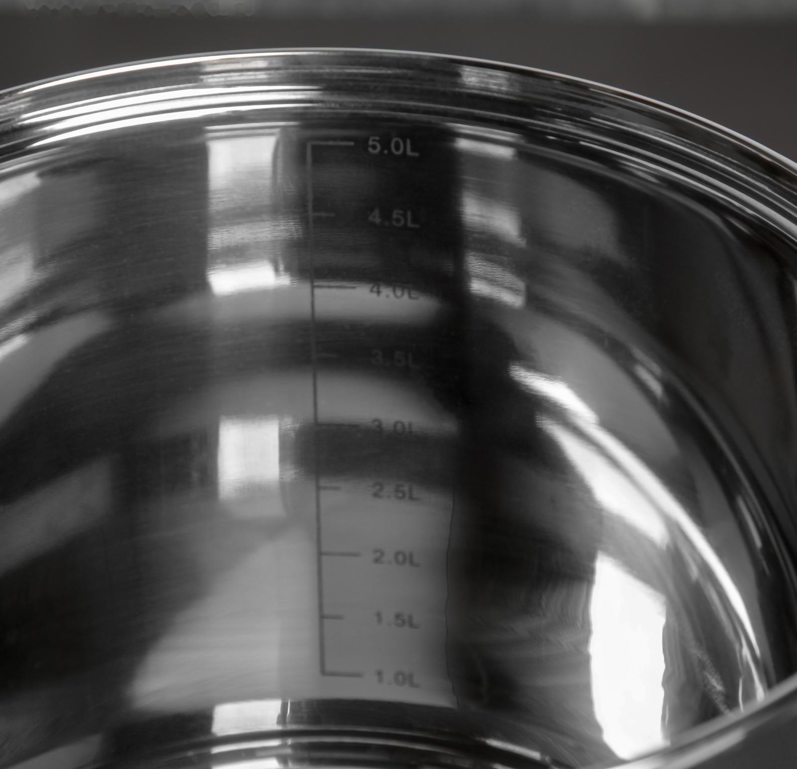 Кастрюля из нержавеющей стали Magistro Grande, 5,5 л, стеклянная крышка, капсульное дно, индукция