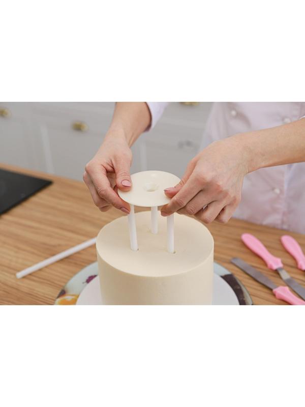 Подставка для разделения уровней торта, d=9 см , цвет белый