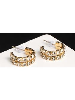 Серьги со стразами 