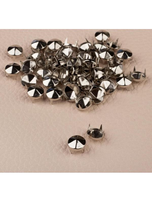 Хольнитен «Конус», d = 10 мм, 4 крепления, 50 шт, цвет серебряный