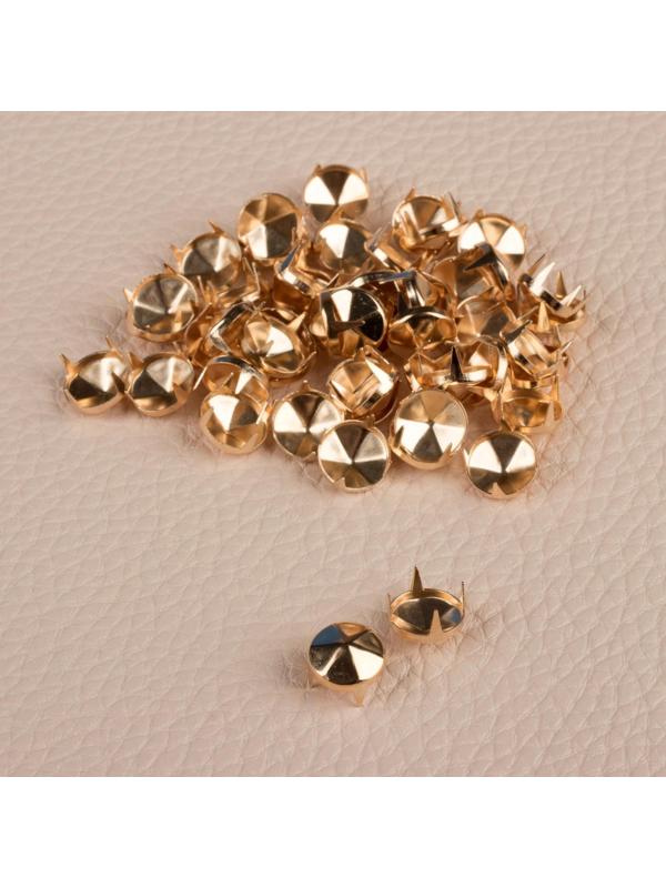 Хольнитен «Конус», d = 10 мм, 4 крепления, 50 шт, цвет золотой