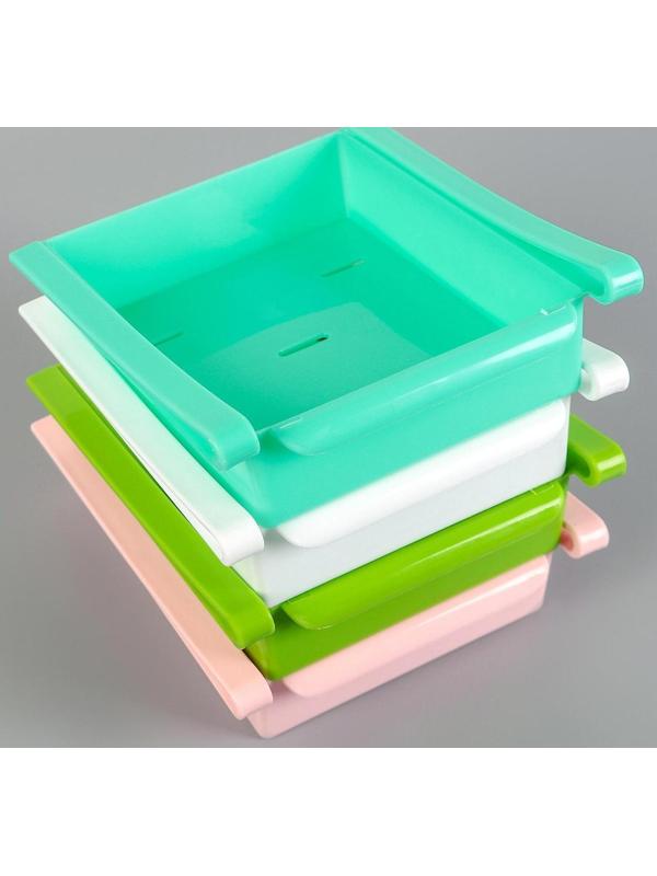 Полка подвесная в холодильник, 22×20×7 см, цвет МИКС