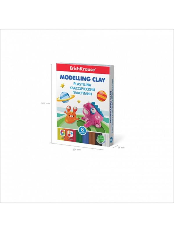 Пластилин 8 цвета, 120 г, ErichKrause 