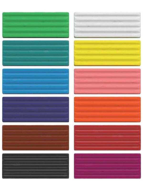 Пластилин 12 цвета, 180 г, ErichKrause Monsters, со стеком, в картонной упаковке