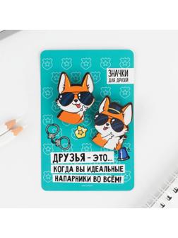 Значки для друзей «Идеальные напарники», 2 шт.