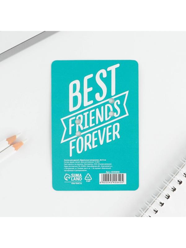 Значки для друзей «Идеальные напарники», 2 шт.