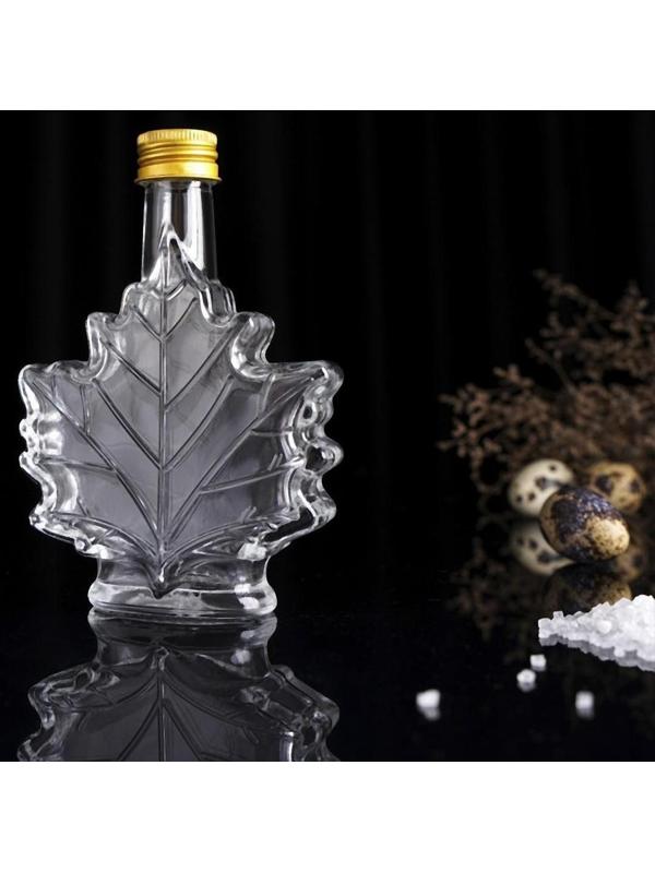 Бутылка стеклянная «Клён», 100 мл, 10×3,5×14 см