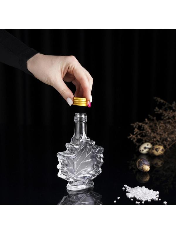 Бутылка стеклянная «Клён», 100 мл, 10×3,5×14 см