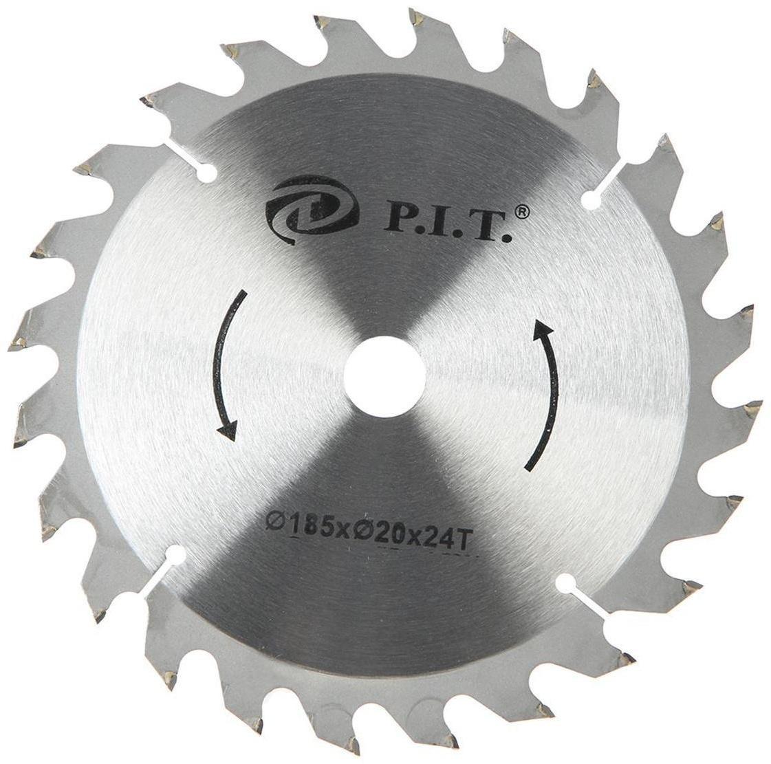 Пила циркулярная P.I.T. PKS185-D1, 1250 Вт, 4800 об/мин, d=185 мм, пропила 60 мм, ±45°