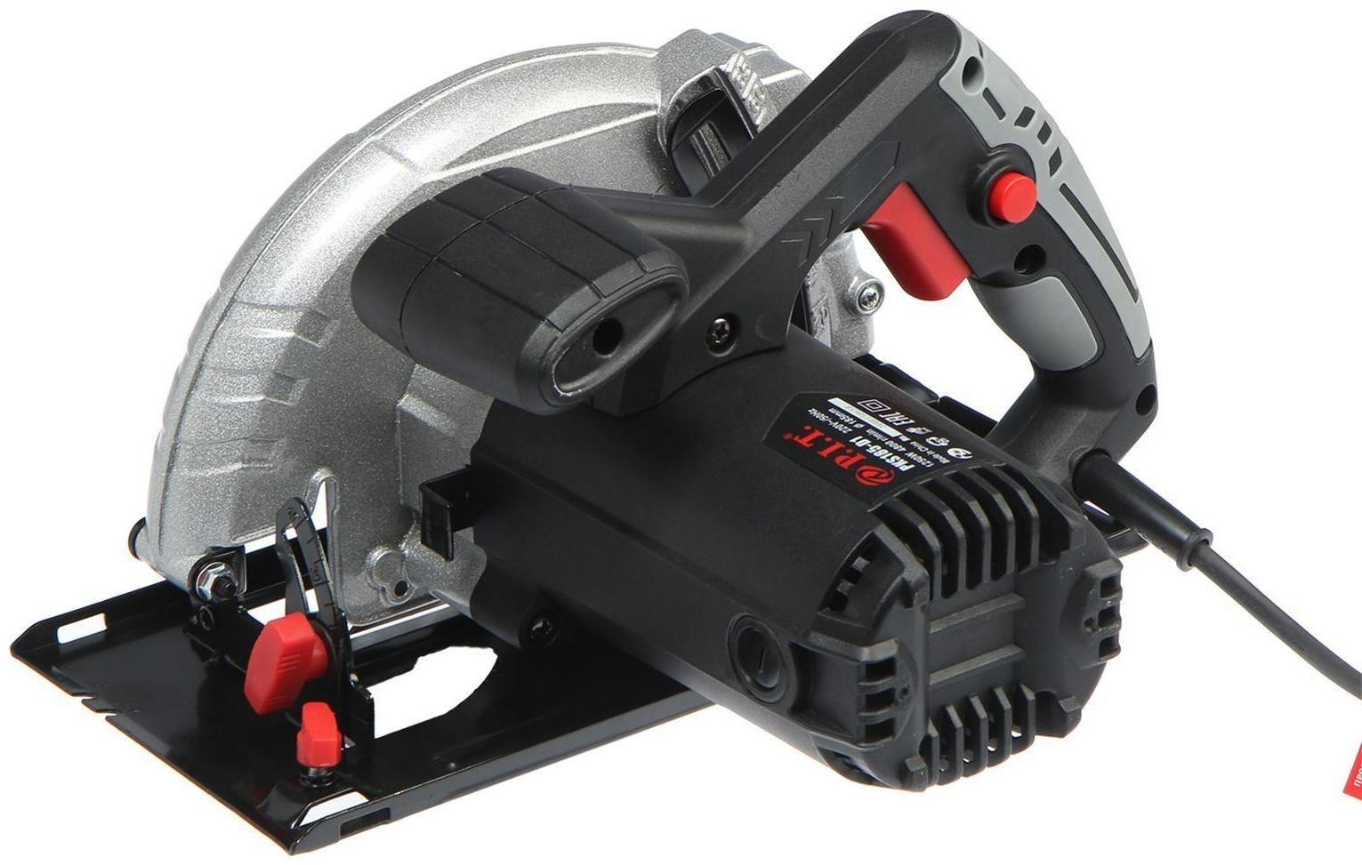 Пила циркулярная P.I.T. PKS185-D1, 1250 Вт, 4800 об/мин, d=185 мм, пропила 60 мм, ±45°