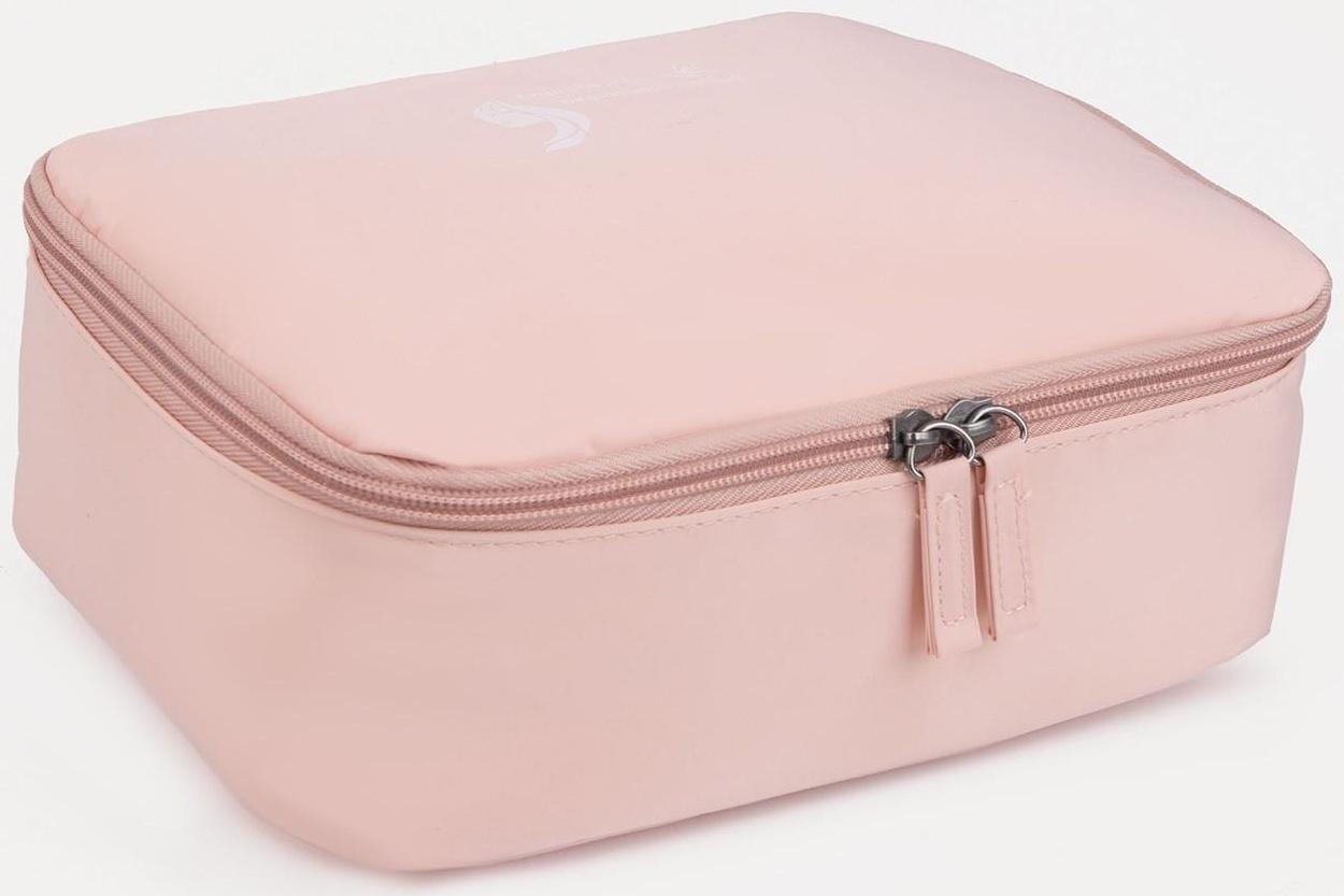 Косметичка на молнии, цвет розовый