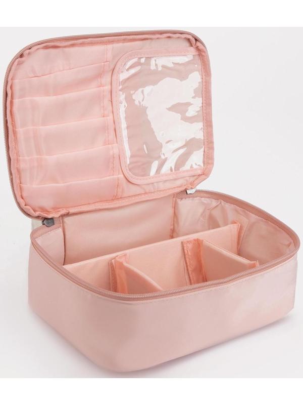 Косметичка на молнии, цвет розовый