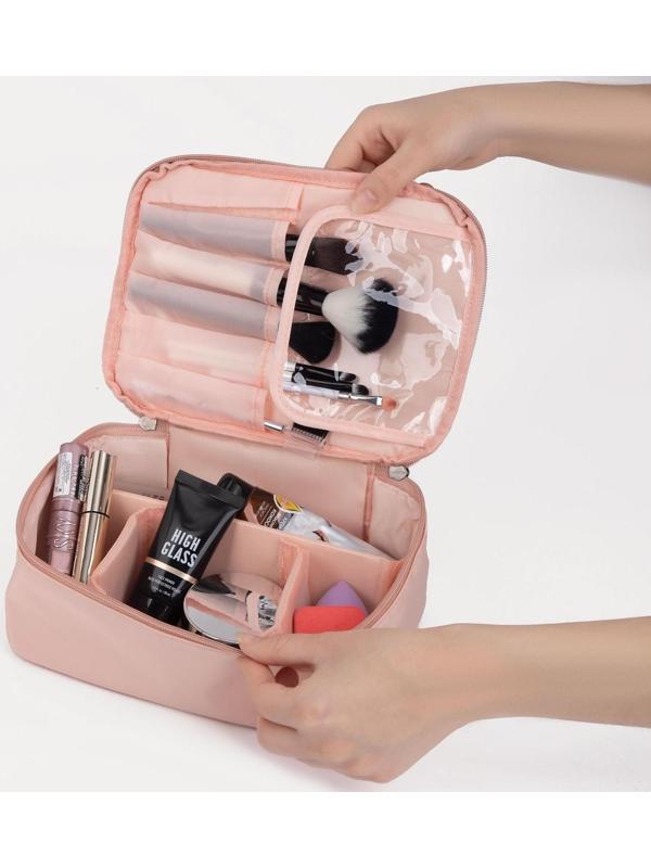 Косметичка на молнии, цвет розовый