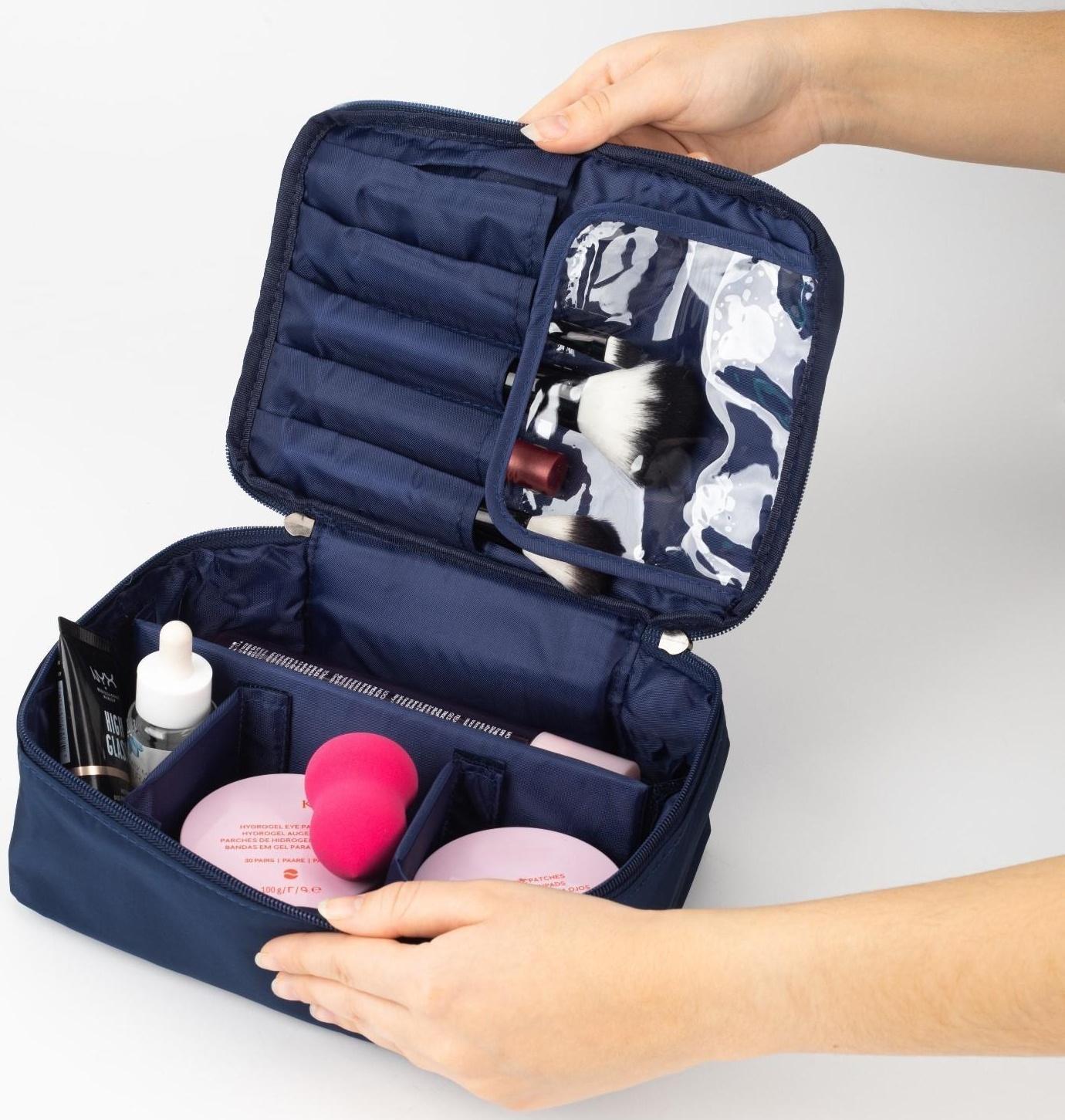 Косметичка на молнии, цвет синий