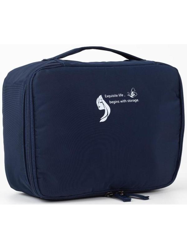 Косметичка на молнии, цвет синий