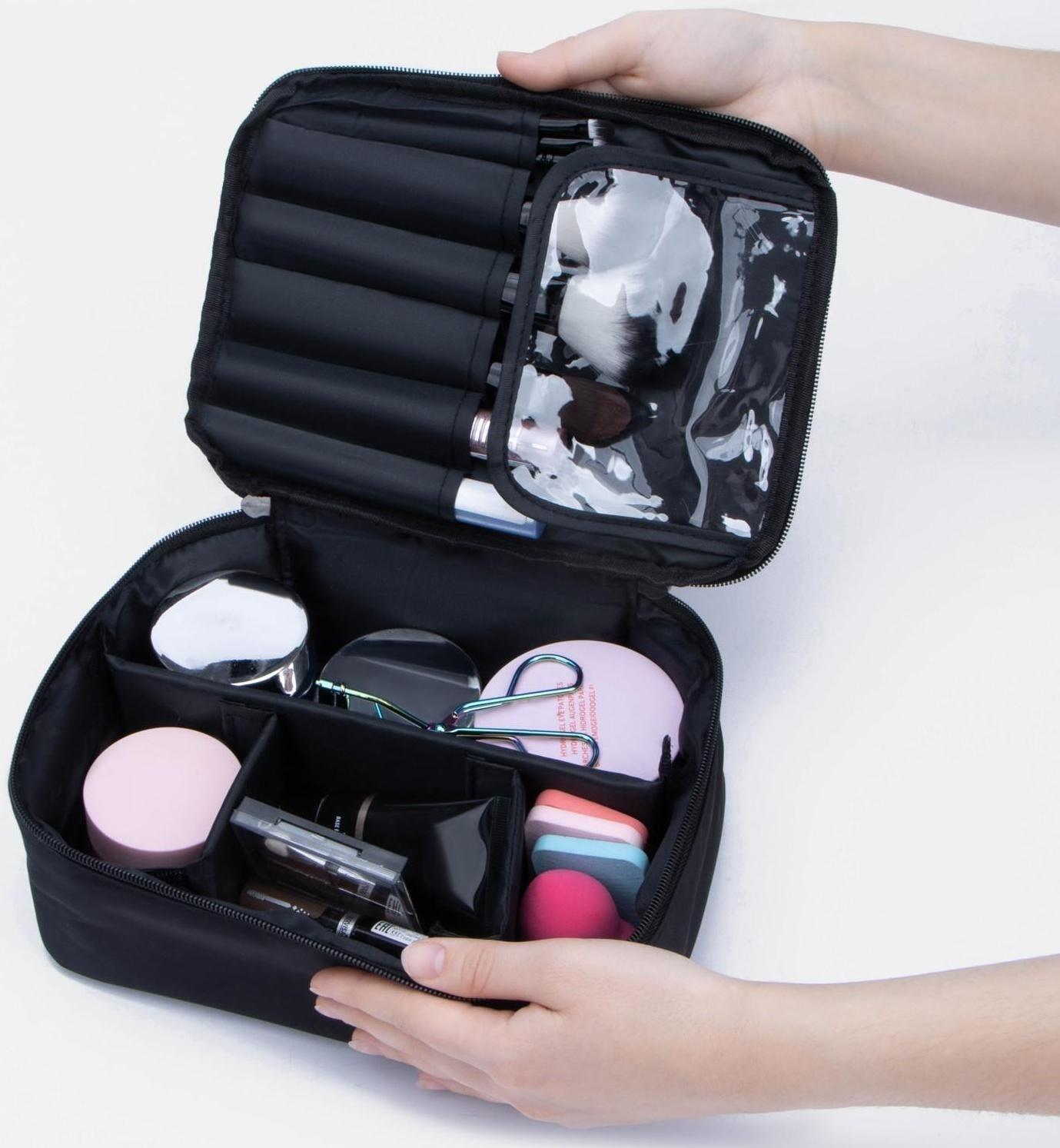 Косметичка на молнии, цвет чёрный
