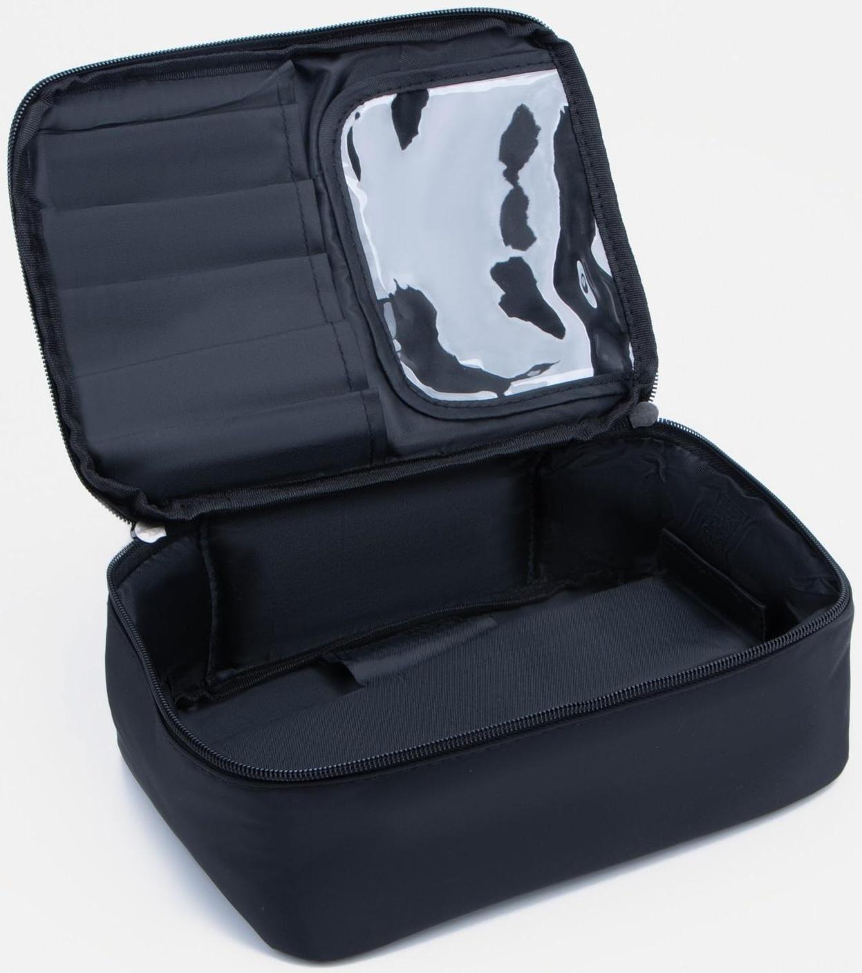 Косметичка на молнии, цвет чёрный