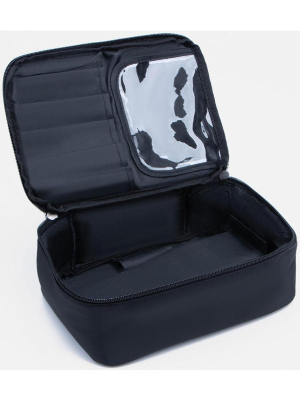 Косметичка на молнии, цвет чёрный