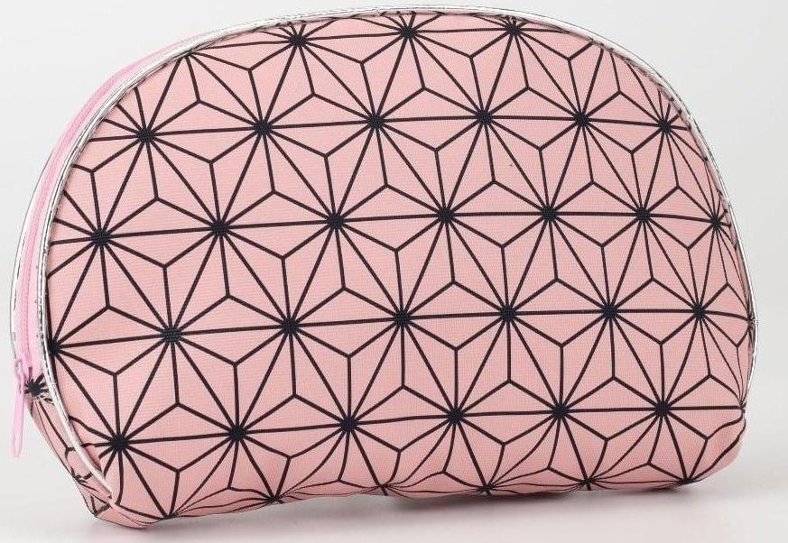 Набор косметичек 5 в 1 на молниях, цвет розовый