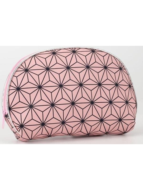 Набор косметичек 5 в 1 на молниях, цвет розовый
