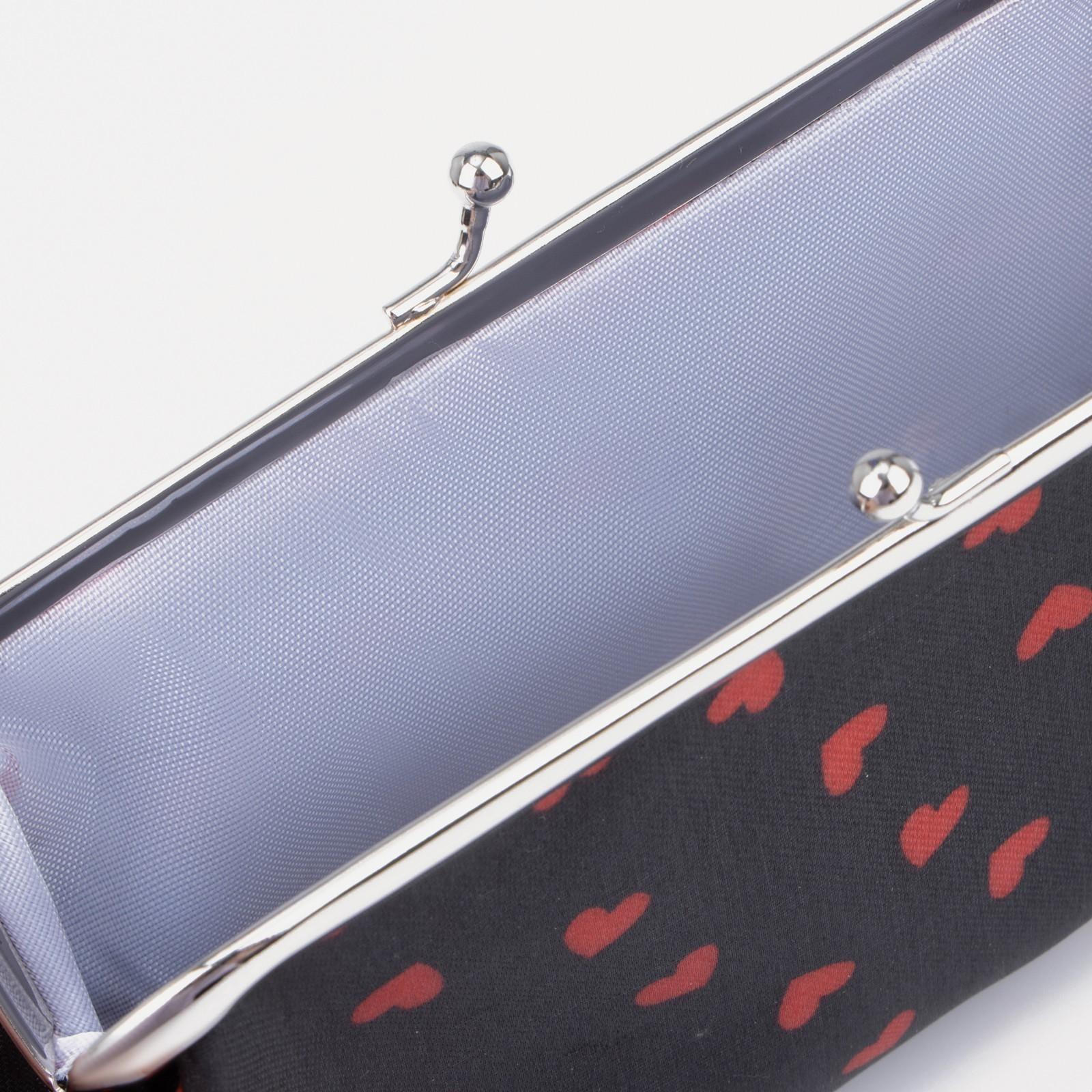 Косметичка на фермуаре, цвет чёрный/красный