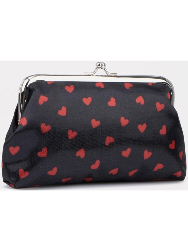 Косметичка на фермуаре, цвет чёрный/красный