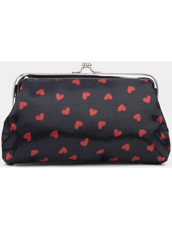 Косметичка на фермуаре, цвет чёрный/красный