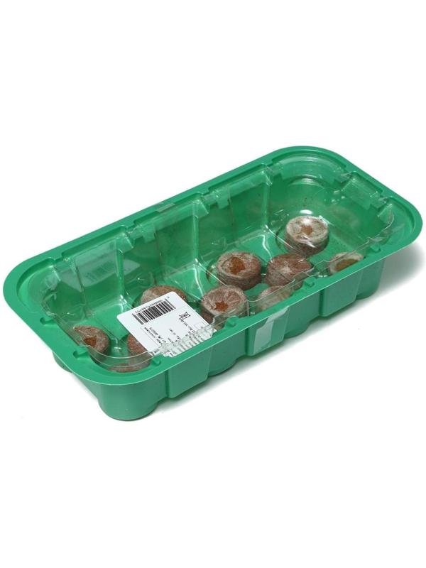 Мини-парник для рассады: кокосовая таблетка d = 3 см, 11 шт., jiffy