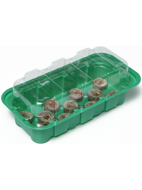 Мини-парник для рассады: кокосовая таблетка d = 3 см, 11 шт., jiffy