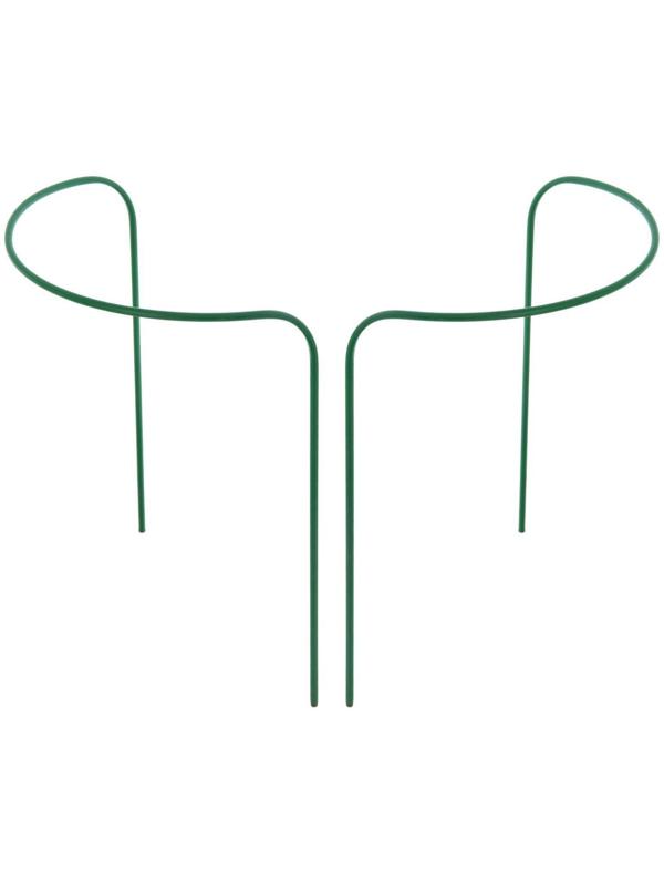 Кустодержатель, d = 80 см, h = 60 см, ножка d = 1 см, металл, набор 2 шт., зелёный