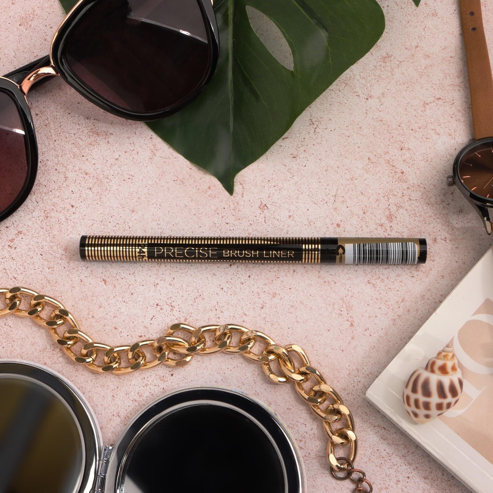 Подводка для глаз Eveline Precise Brush, ультрастойкая, тон чёрный