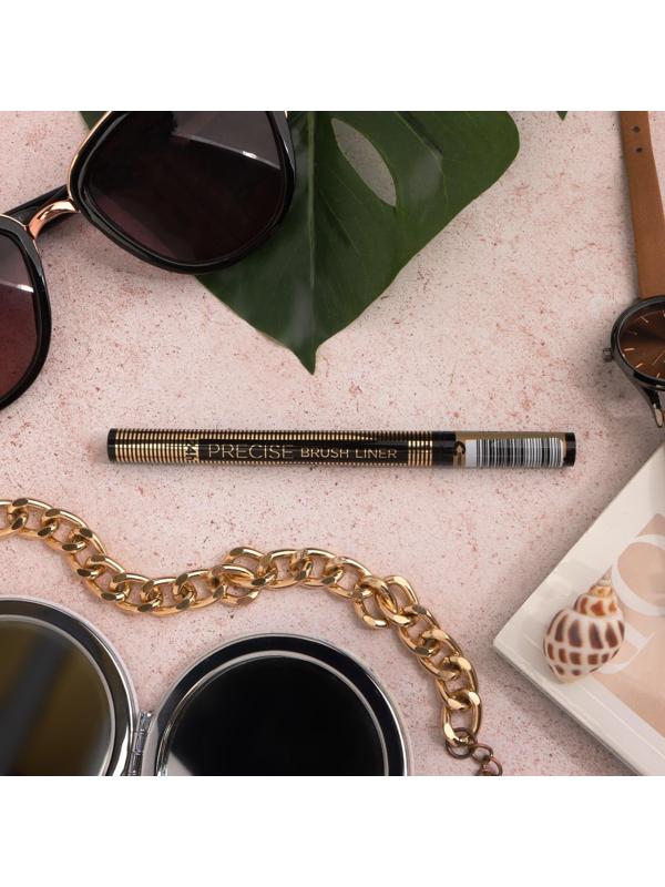 Подводка для глаз Eveline Precise Brush, ультрастойкая, тон чёрный