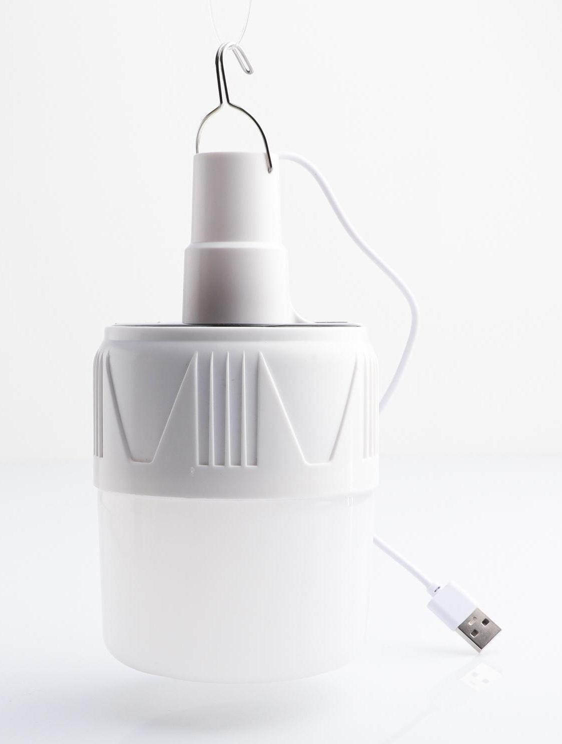 Фонарь кемпинговый аккумуляторный, 12 Вт, 1200 мАч, 24 LED, 5 режимов, солнечная батарея, 16.5 х 8.5