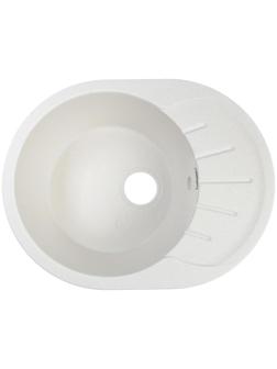 Мойка кухонная из камня ZETT lab. 10/Q7, 575х440х215 мм, матовая, цвет хлопок