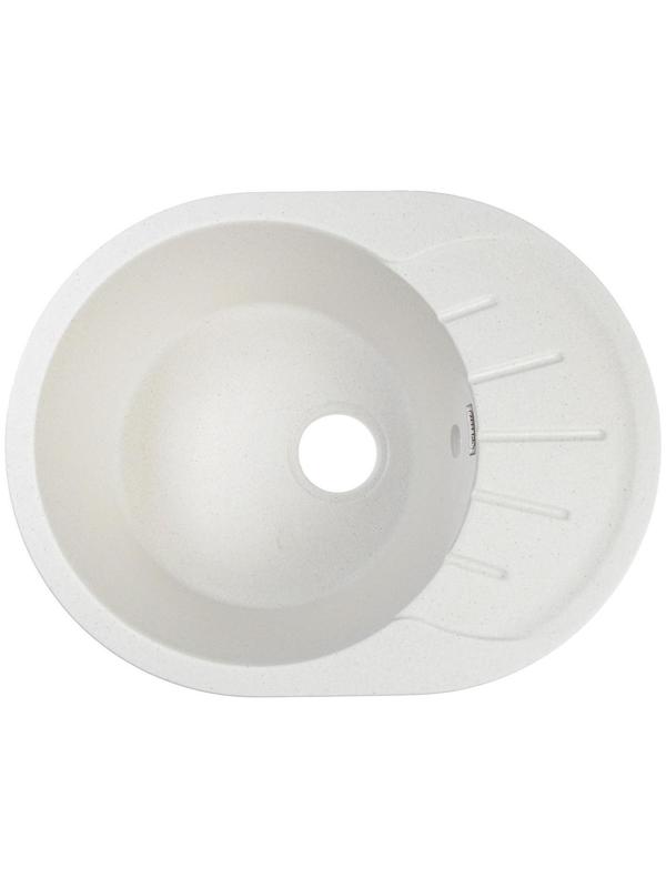 Мойка кухонная из камня ZETT lab. 10/Q7, 575х440х215 мм, матовая, цвет хлопок