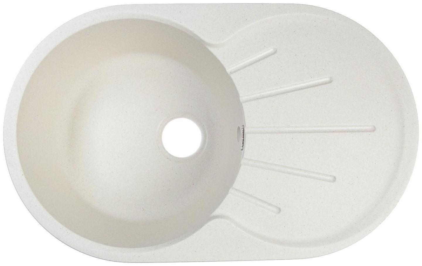 Мойка кухонная из камня ZETT lab. 110/Q7, 730x450x210 мм, матовая, цвет хлопок