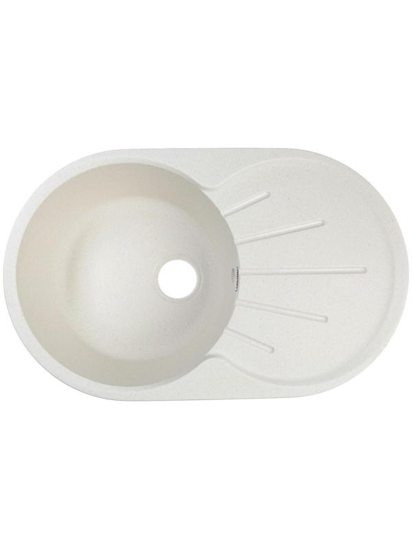 Мойка кухонная из камня ZETT lab. 110/Q7, 730x450x210 мм, матовая, цвет хлопок