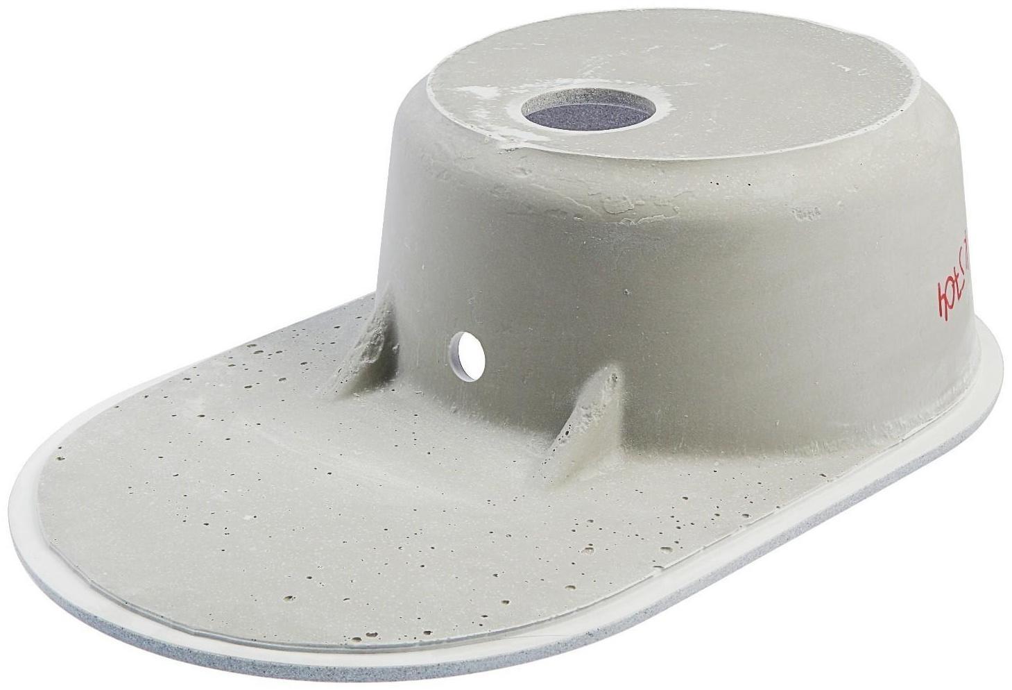 Мойка кухонная из камня ZETT lab. 110/Q8, 730x450x210 мм, матовая, темно-серая