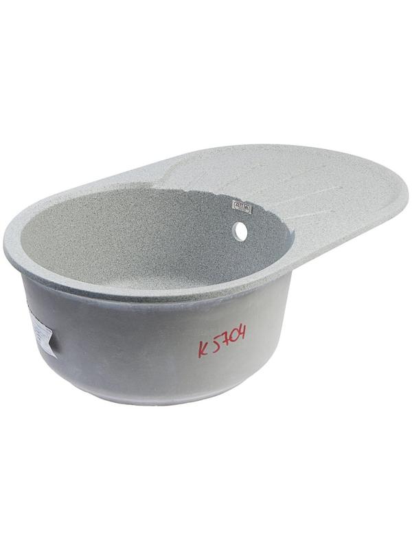 Мойка кухонная из камня ZETT lab. 110/Q8, 730x450x210 мм, матовая, темно-серая