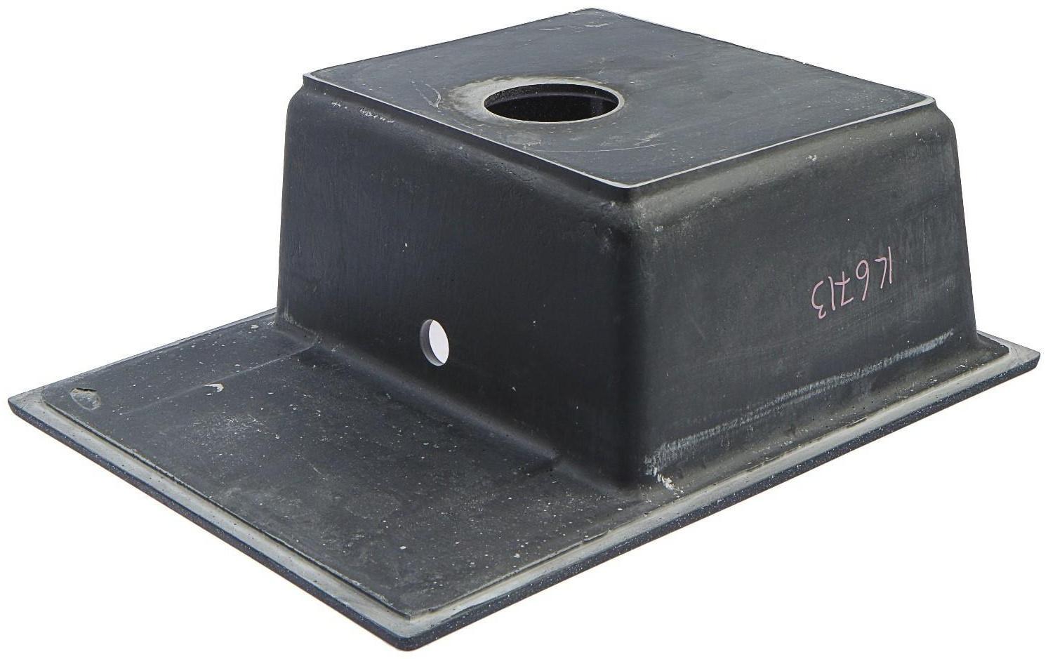 Мойка кухонная из камня ZETT lab. 150/Q4, 575х470х177 мм, матовая, черная