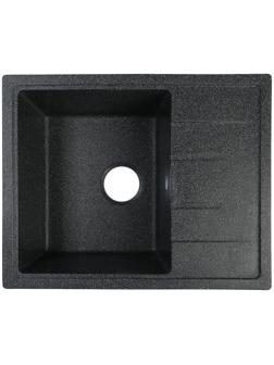 Мойка кухонная из камня ZETT lab. 150/Q4, 575х470х177 мм, матовая, черная
