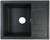 Мойка кухонная из камня ZETT lab. 150/Q4, 575х470х177 мм, матовая, черная