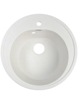 Мойка кухонная из камня ZETT lab. 3/Q7, d=510 мм, глубина 19 см, матовая, цвет хлопок