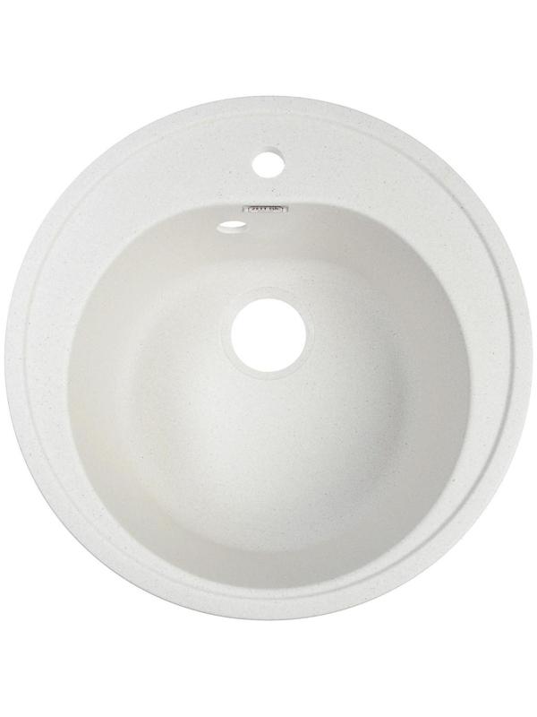 Мойка кухонная из камня ZETT lab. 3/Q7, d=510 мм, глубина 19 см, матовая, цвет хлопок