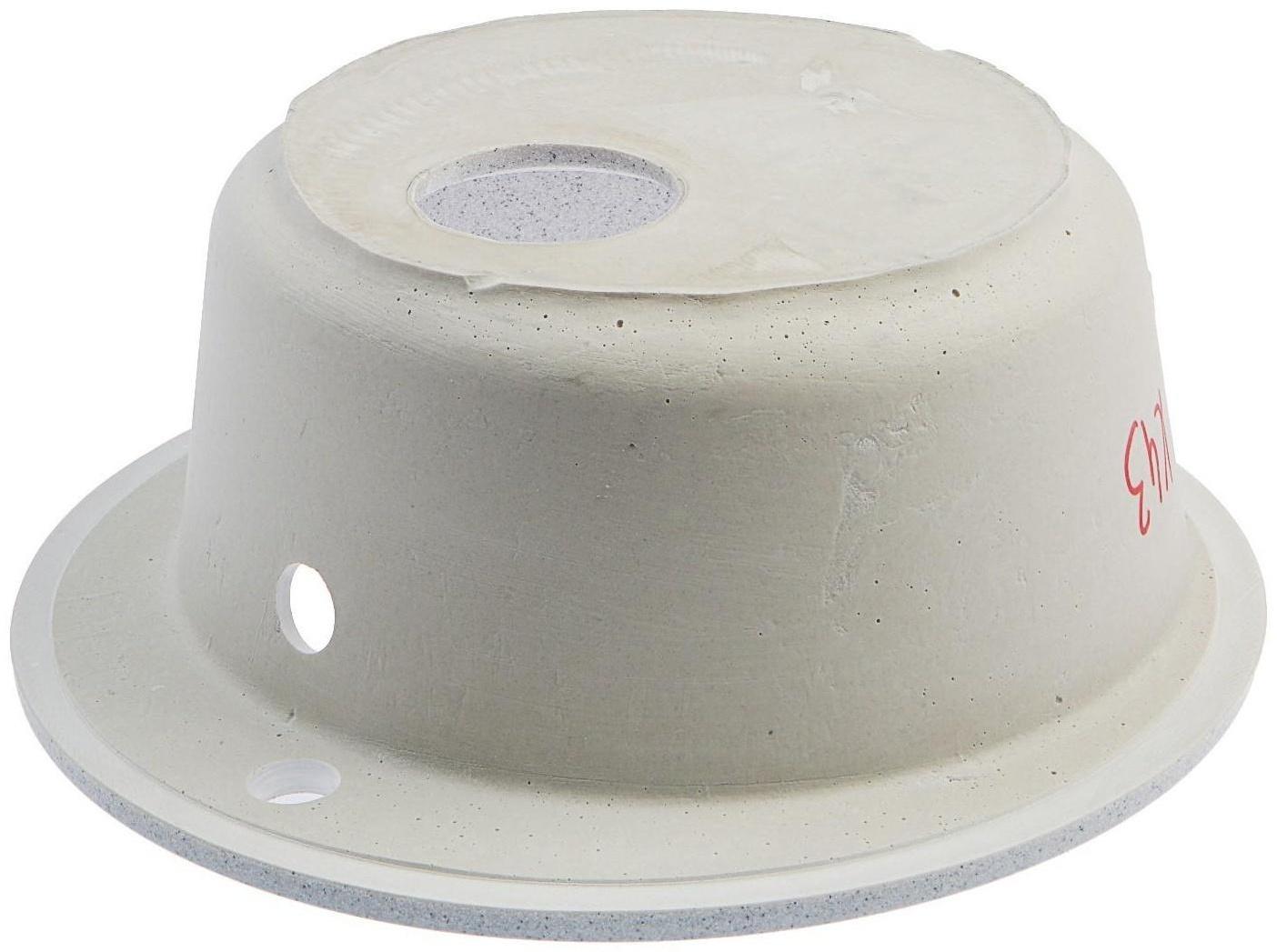 Мойка кухонная из камня ZETT lab. 30/Q10, d=475 мм, матовая, светло-серая