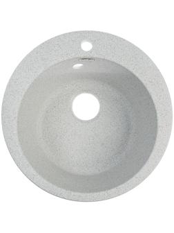 Мойка кухонная из камня ZETT lab. 30/Q10, d=475 мм, матовая, светло-серая