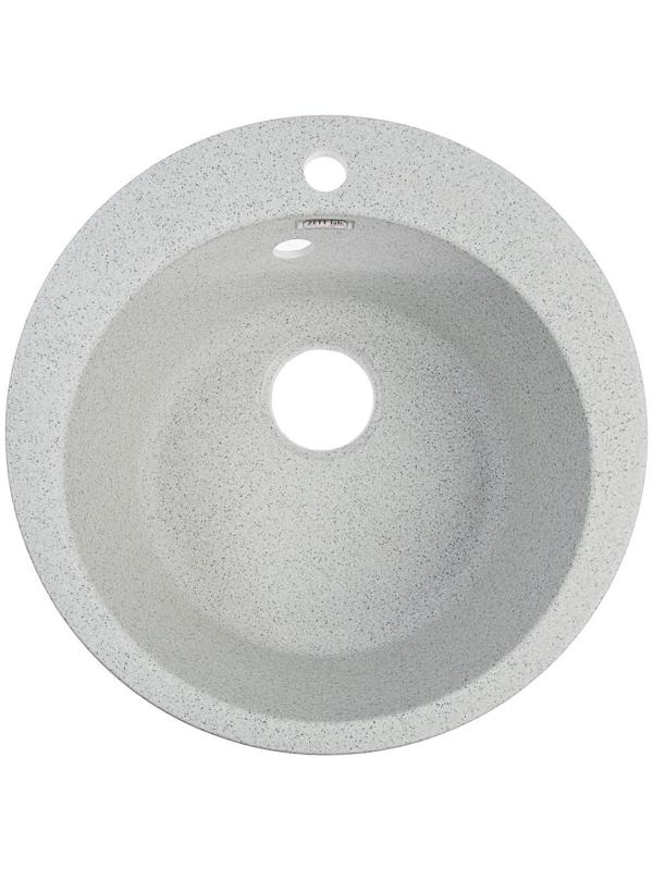 Мойка кухонная из камня ZETT lab. 30/Q10, d=475 мм, матовая, светло-серая