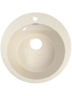 Мойка кухонная из камня ZETT lab. 30/Q2, d=475 мм, матовая, бежевая