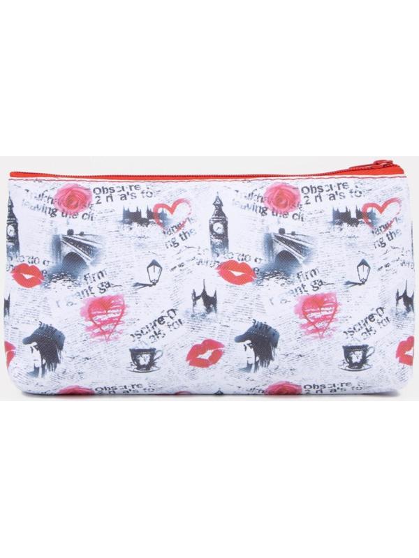 Косметичка на молнии, цвет белый