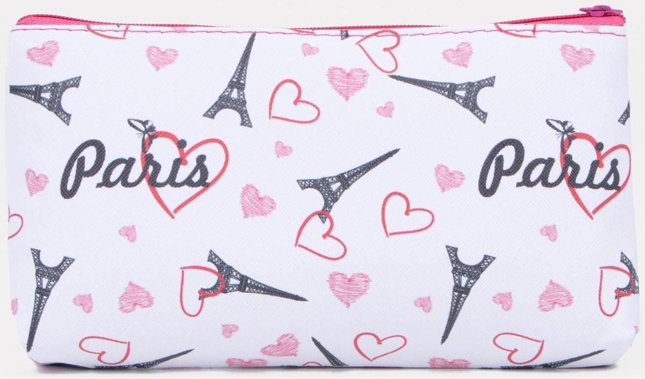 Косметичка на молнии, цвет белый